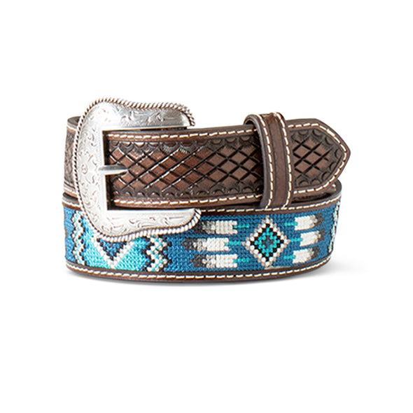 Kid's Woven Geometric Inlay Belt