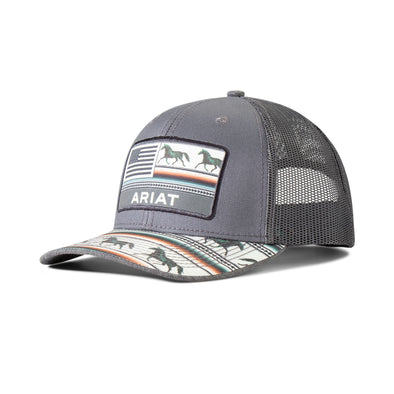 Women's Cap Stripes Horse American Flag