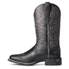 Women's Round Up Remuda Western Boots in Black Deertan 10034024 Ariat side