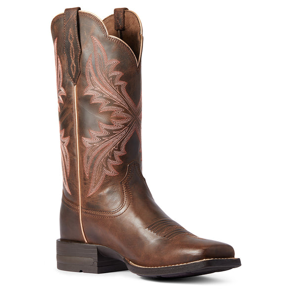 Women's West Bound Western Boots Sassy Brown 10038332 Ariat medial